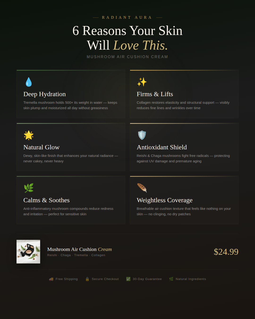 Moisturizing Mushroom Air Cushion Collagen Cream